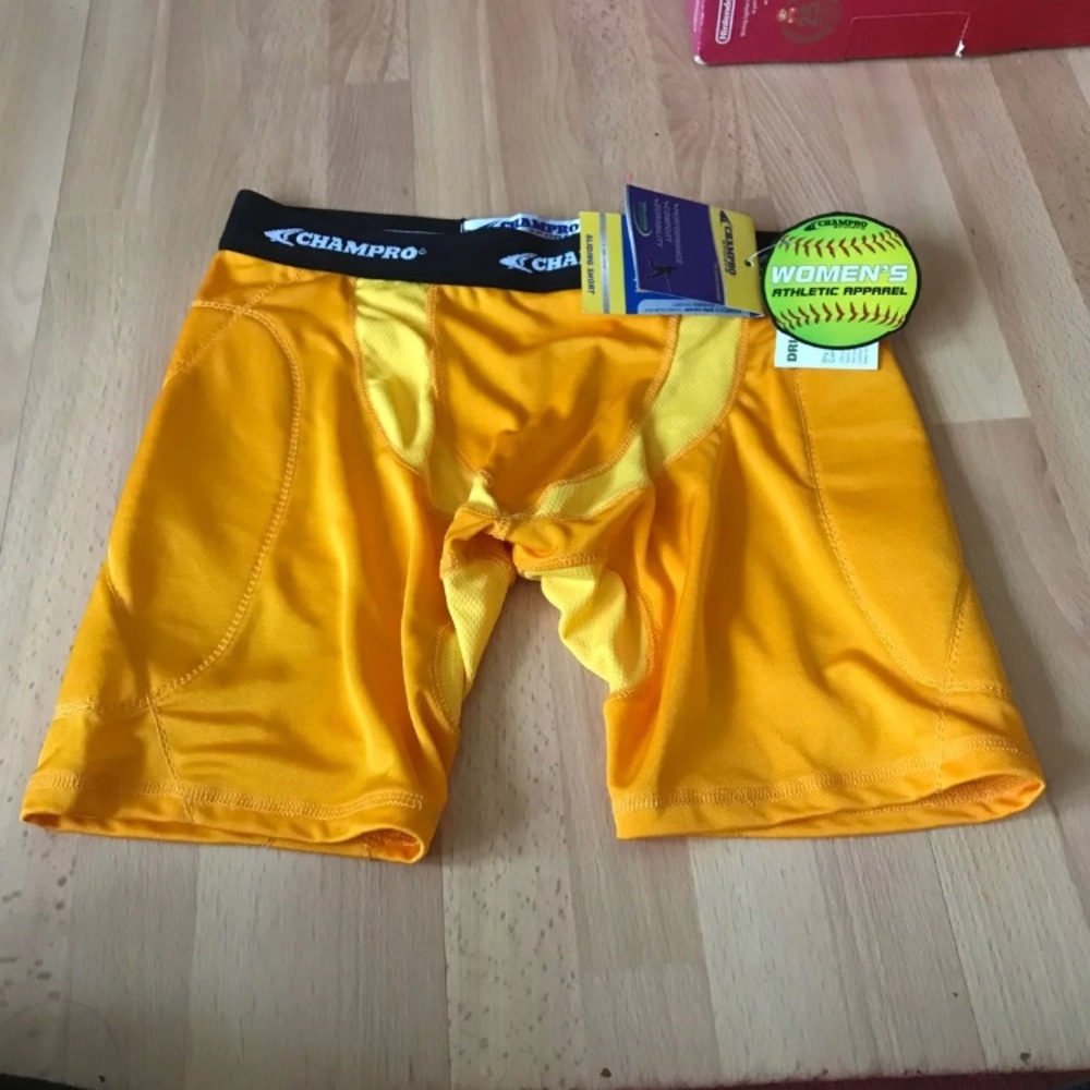 NWT Champro Softball Shorts Yellow